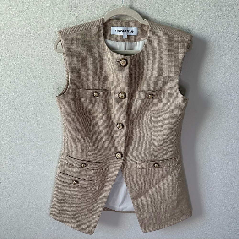 Veronica Beard Tamara Vest in Sandalwood
Melange SZ US 4 - Picture 3 of 8